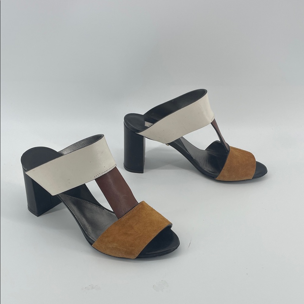 Dorothee Schumacher Color Block Wide Strap Heel 37.5 S67